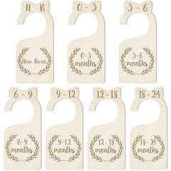 7pcs Wood Baby Closet Dividers for 0-24 Months Baby Clothes Organizer
