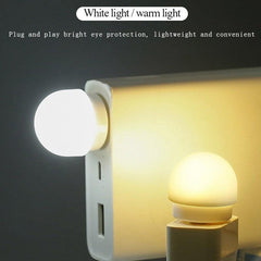 2pcs USB Plug Mini LED Lights Soft Warm Light Bright Light Mushroom Night Light