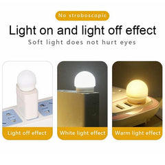 2pcs USB Plug Mini LED Lights Soft Warm Light Bright Light Mushroom Night Light