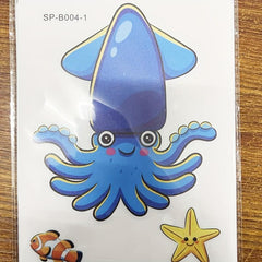 6Pcs Anti Slip Bathtub Stickers Cartoon Underwater Animal Pattern Stickers