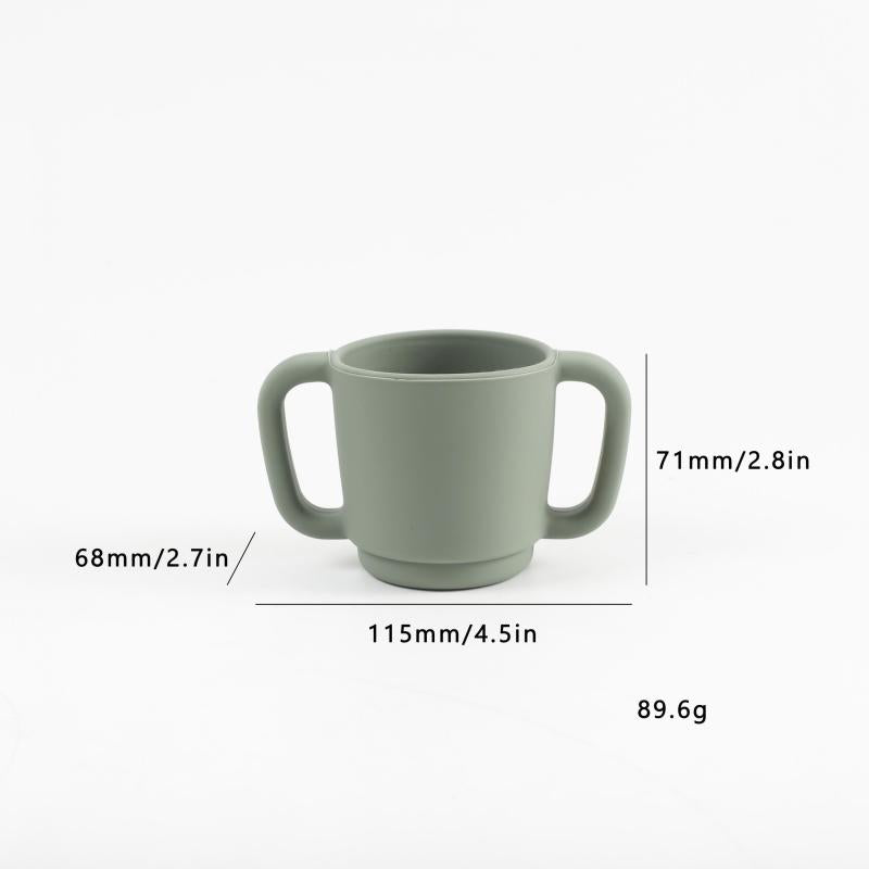 Silicone Learning Drinking Cup High Temp Training Cup W/Handle