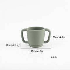 Silicone Learning Drinking Cup High Temp Training Cup W/Handle