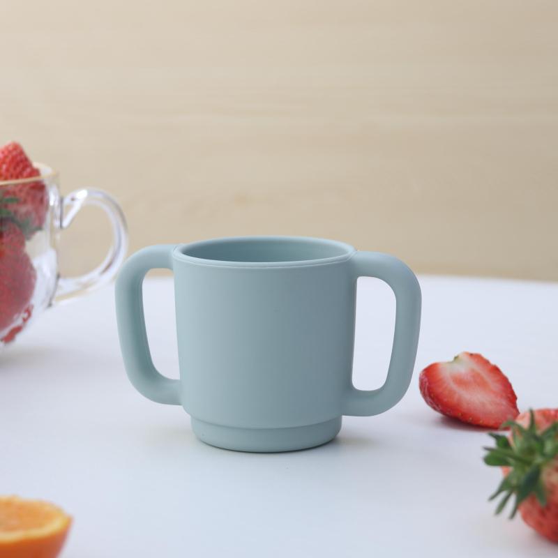 Silicone Learning Drinking Cup High Temp Training Cup W/Handle