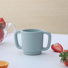 Silicone Learning Drinking Cup High Temp Training Cup W/Handle