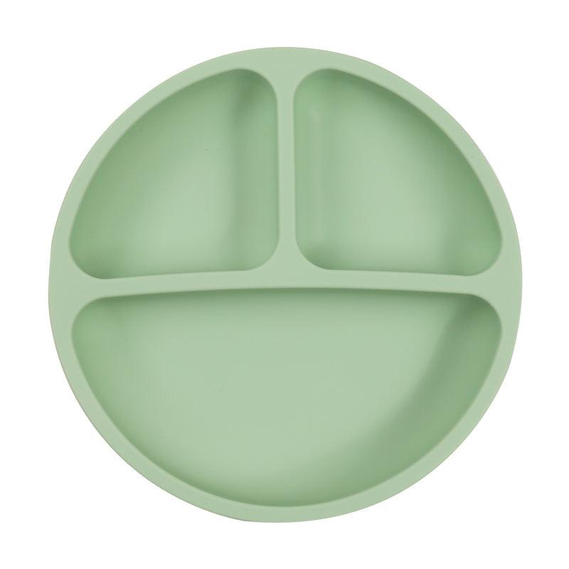 Non Slip Silicone Plate and Utensil Set with Suction Cup