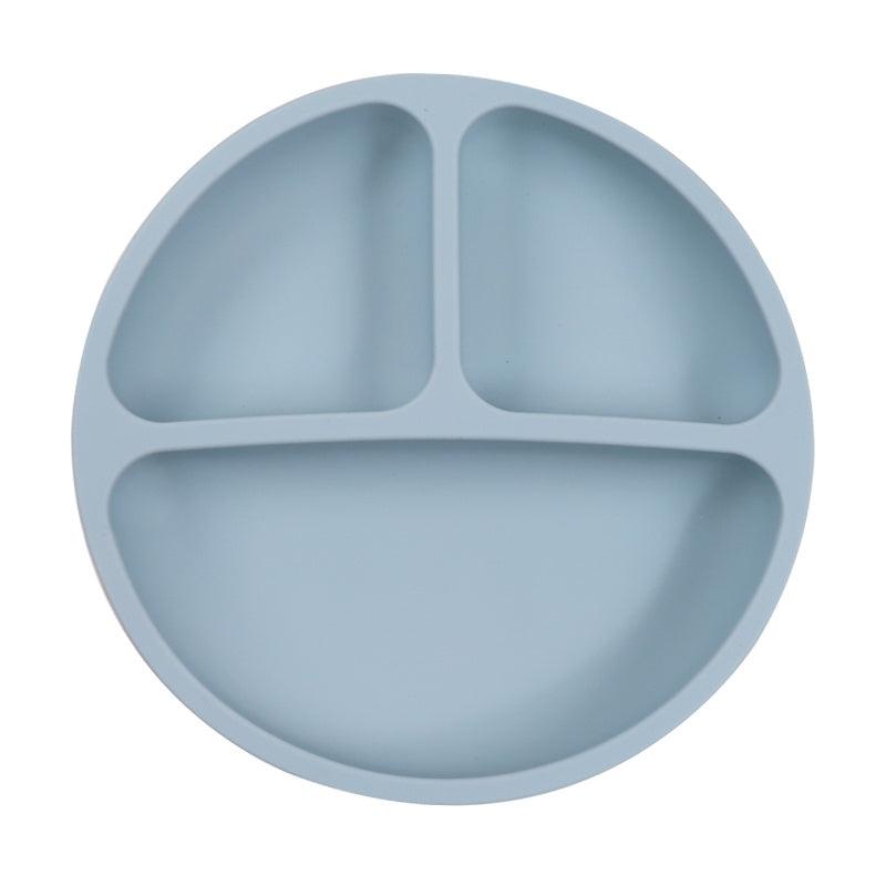 Non Slip Silicone Plate and Utensil Set with Suction Cup