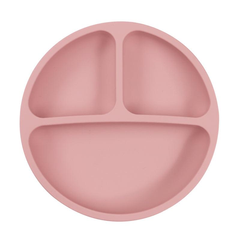 Non Slip Silicone Plate and Utensil Set with Suction Cup