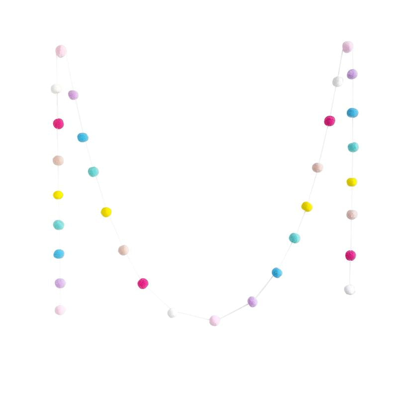 Colorful Hand-woven Rainbow Decorations String Macaron Wall Hangings