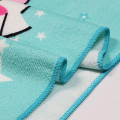 Unicorn Pattern Microfiber Hooded Bath Towel for Kids Quick Drying