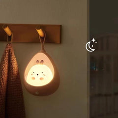 Cute Kitty Motion Sensor Night Light Rechargeable LED Lamp for Bedroom