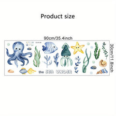 Eco Friendly Cartoon Sea Creatures Wall Stickers for Kids Room Decor