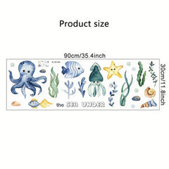 Eco Friendly Cartoon Sea Creatures Wall Stickers for Kids Room Decor