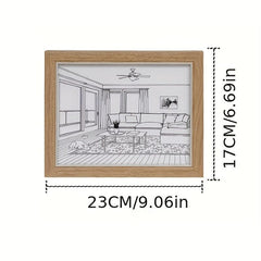 3D Dimmable Night Light Paper Cutting Table Lamp Children's Room Decoration