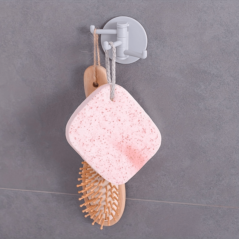 12pcs Wall Mounted Adhesive Tri hook Multipurpose Rotating Hanging Hook