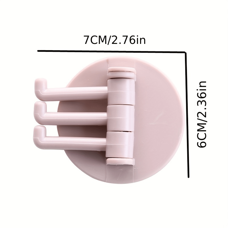 12pcs Wall Mounted Adhesive Tri hook Multipurpose Rotating Hanging Hook