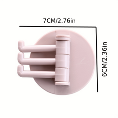 12pcs Wall Mounted Adhesive Tri hook Multipurpose Rotating Hanging Hook