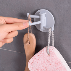 12pcs Wall Mounted Adhesive Tri hook Multipurpose Rotating Hanging Hook