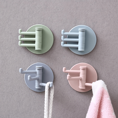 12pcs Wall Mounted Adhesive Tri hook Multipurpose Rotating Hanging Hook