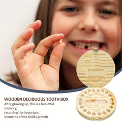 Boys Wooden Tooth Storage Keepsake Box