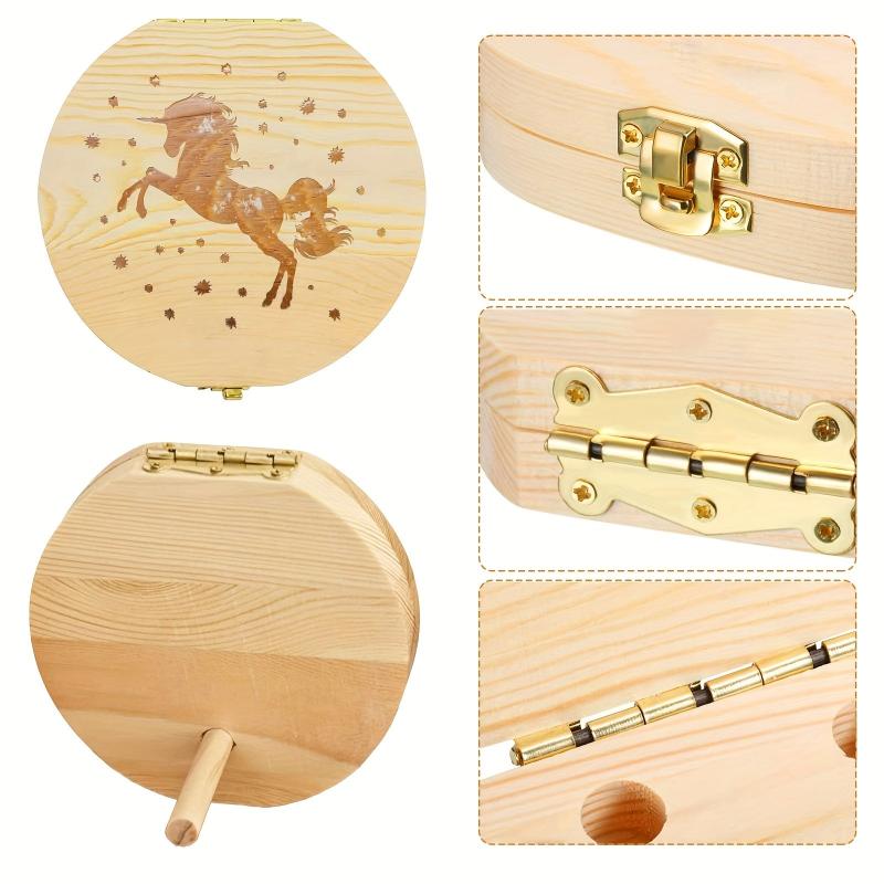 Boys Wooden Tooth Storage Keepsake Box