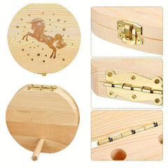 Boys Wooden Tooth Storage Keepsake Box