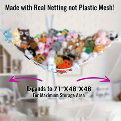 Plush Toy Storage Hammock - Large Capacity Hanging Organizer Net