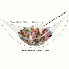 Plush Toy Storage Hammock - Large Capacity Hanging Organizer Net