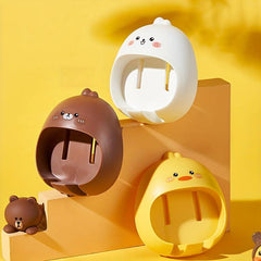 Cartoon Toothbrush Holder Wall-mounted Storage Rack
