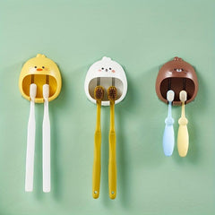 Cartoon Toothbrush Holder Wall-mounted Storage Rack