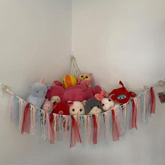Macrame Stuffed Animal Hammock Toy Storage Organizer