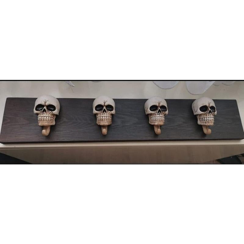 2pcs Skull Hook Wire Harness Storage Key Hook Halloween Wall Decoration