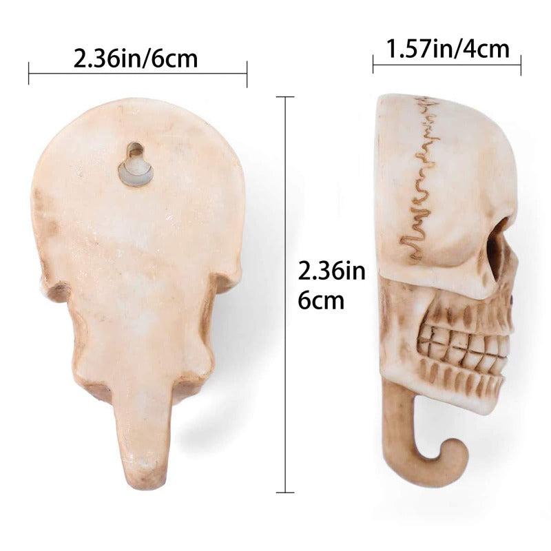2pcs Skull Hook Wire Harness Storage Key Hook Halloween Wall Decoration
