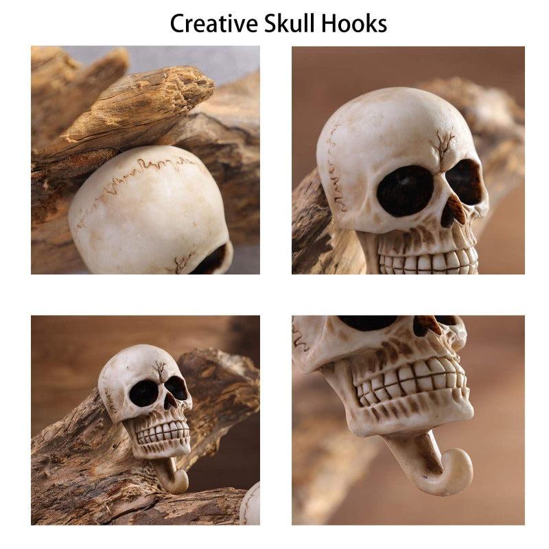 2pcs Skull Hook Wire Harness Storage Key Hook Halloween Wall Decoration