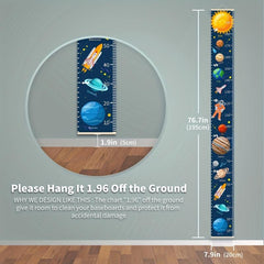 Child Height Chart Solar System Space Print Poster Outer Planets Pattern