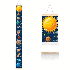 Child Height Chart Solar System Space Print Poster Outer Planets Pattern