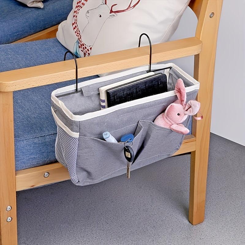 Bedside Storage Basket Hanging Organiser Bag Hooks for Dorm Bedroom Off