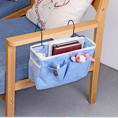 Bedside Storage Basket Hanging Organiser Bag Hooks for Dorm Bedroom Off