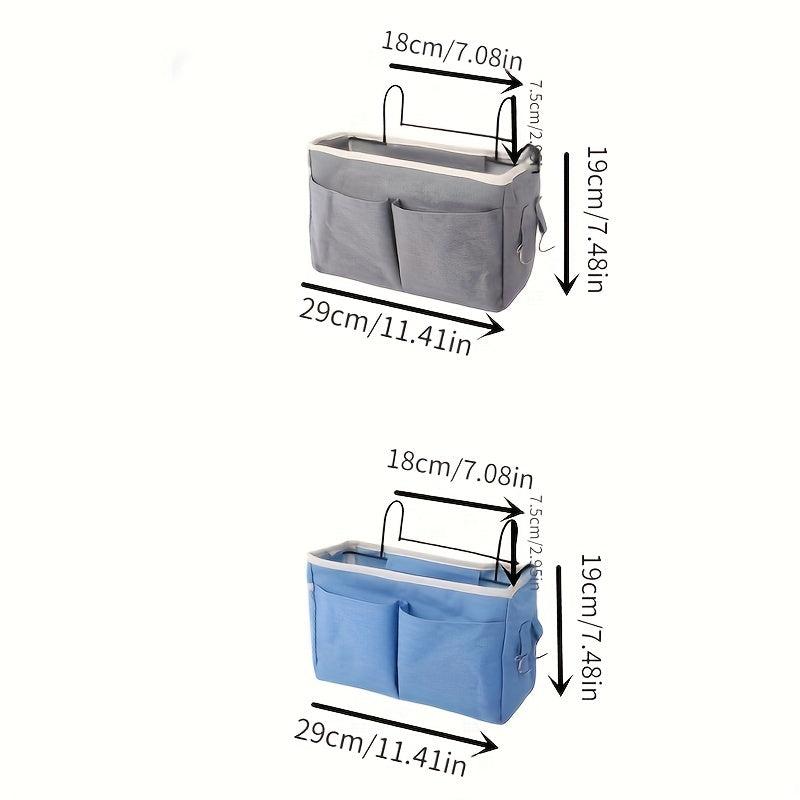Bedside Storage Basket Hanging Organiser Bag Hooks for Dorm Bedroom Off