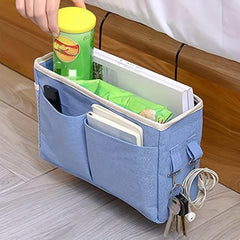 Bedside Storage Basket Hanging Organiser Bag Hooks for Dorm Bedroom Off