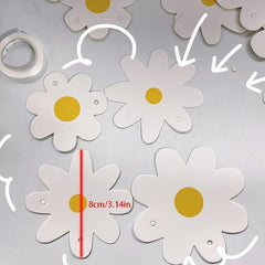 1pc Flower Pull Flag Little Daisy Pull Flag Flower Decor Hanging Banner