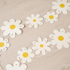1pc Flower Pull Flag Little Daisy Pull Flag Flower Decor Hanging Banner