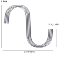 10pcs S Shaped Hooks Wardrobe Storage Hook Set