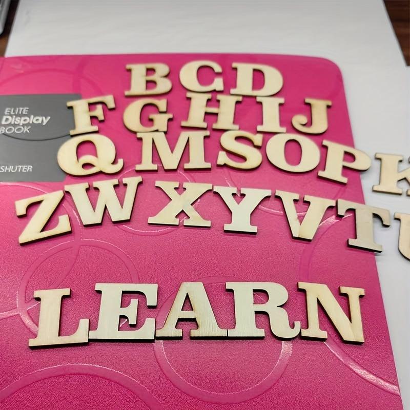 26pcs Wooden Letter Set for Learning and Spelling - Back to School Supplies