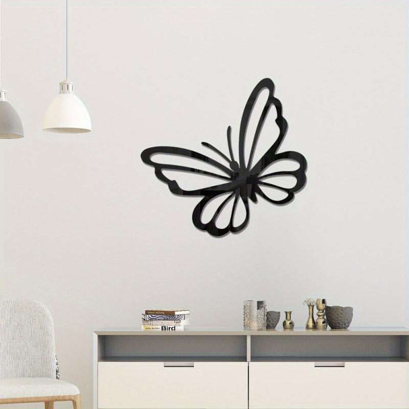 3D Acrylic Mirror Butterfly Wall Sticker Removable Wall Decor