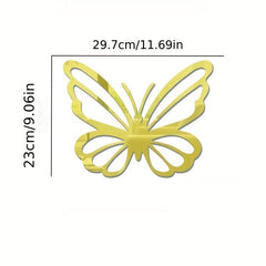 3D Acrylic Mirror Butterfly Wall Sticker Removable Wall Decor