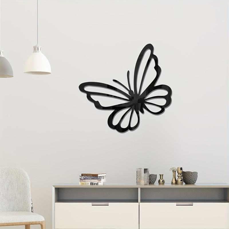 3D Acrylic Mirror Butterfly Wall Sticker Removable Wall Decor