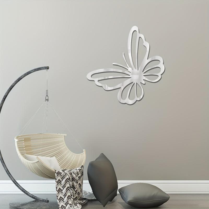 3D Acrylic Mirror Butterfly Wall Sticker Removable Wall Decor