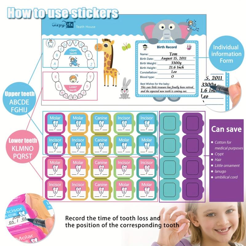 2pcs Teeth Keepsake Box Lost Deciduous Tooth Collection Organizer