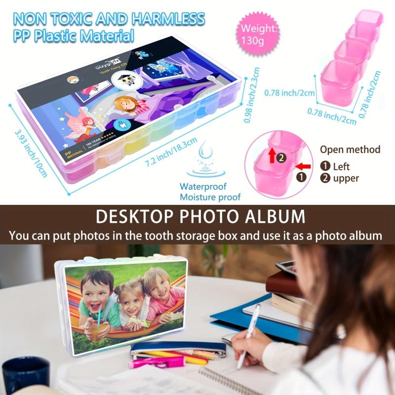 2pcs Teeth Keepsake Box Lost Deciduous Tooth Collection Organizer