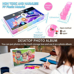 2pcs Teeth Keepsake Box Lost Deciduous Tooth Collection Organizer